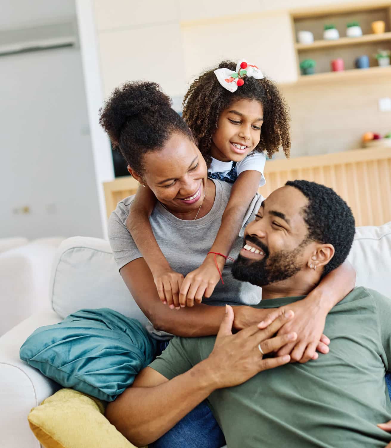 Happy family at home